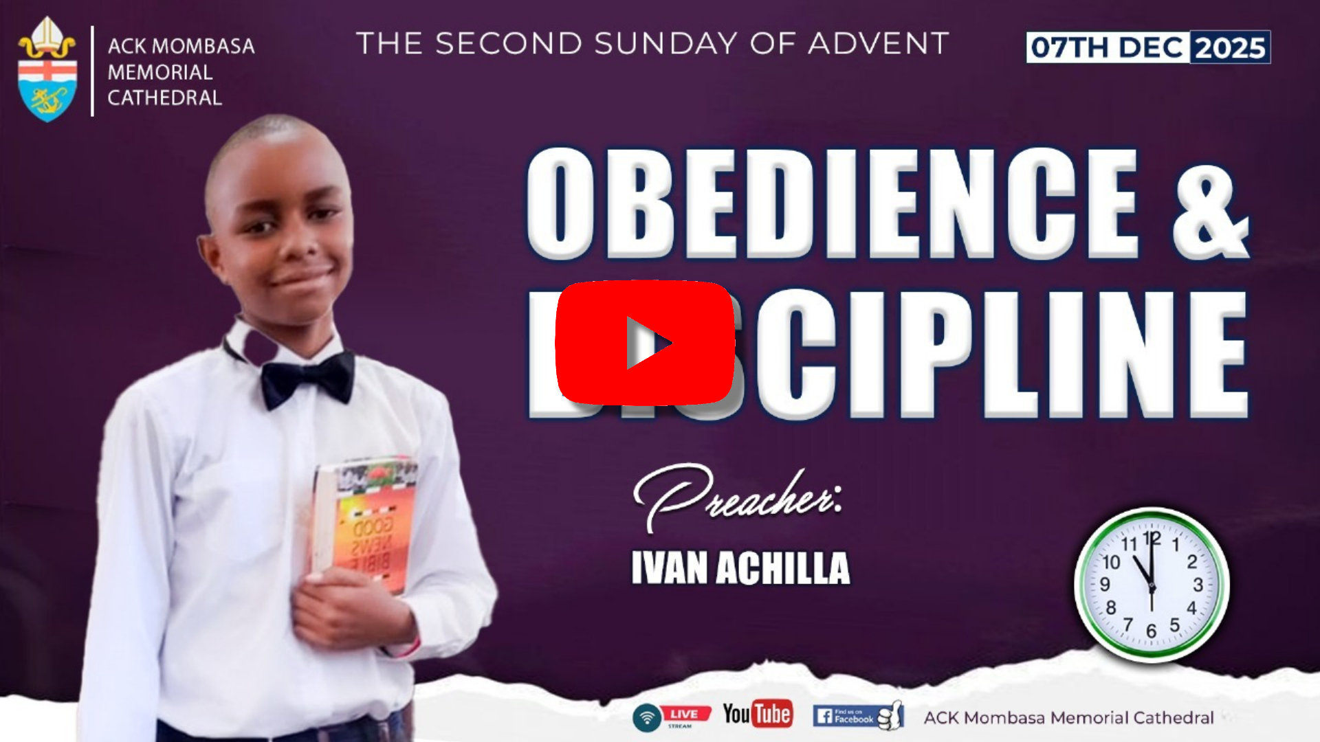 SERVICE SERMON: OBEDIENCE & DISCIPLINE
